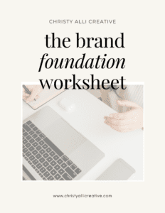 the brand foundation worksheet